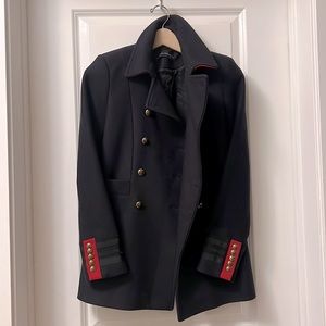 Navy Blue Military Jacket - 75% wool